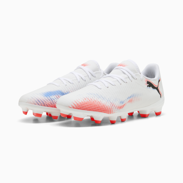 FUTURE 8 PLAY FG/AG Football Boots Women, PUMA White-PUMA Black-Glowing Red, large-ZAF