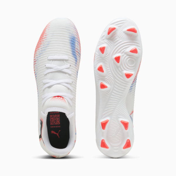 FUTURE 8 PLAY FG/AG Football Boots Women, PUMA White-PUMA Black-Glowing Red, large-ZAF