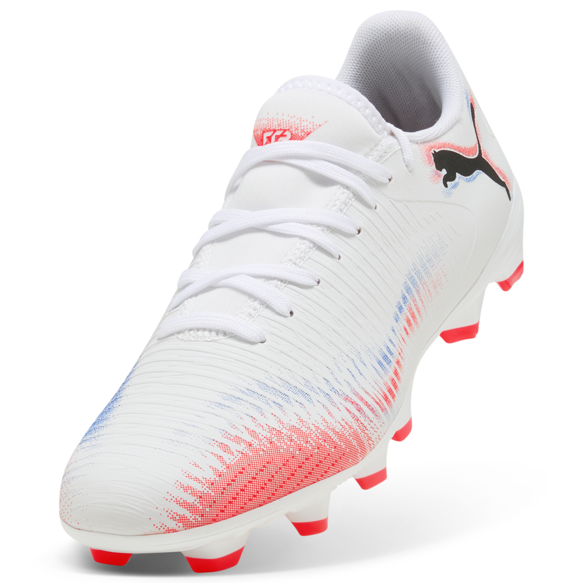 PUMA FUTURE 8 PLAY FG/AG voetbalschoenen voor Dames, Zwart/Rood/Wit, Maat 42 thumbnail 2
