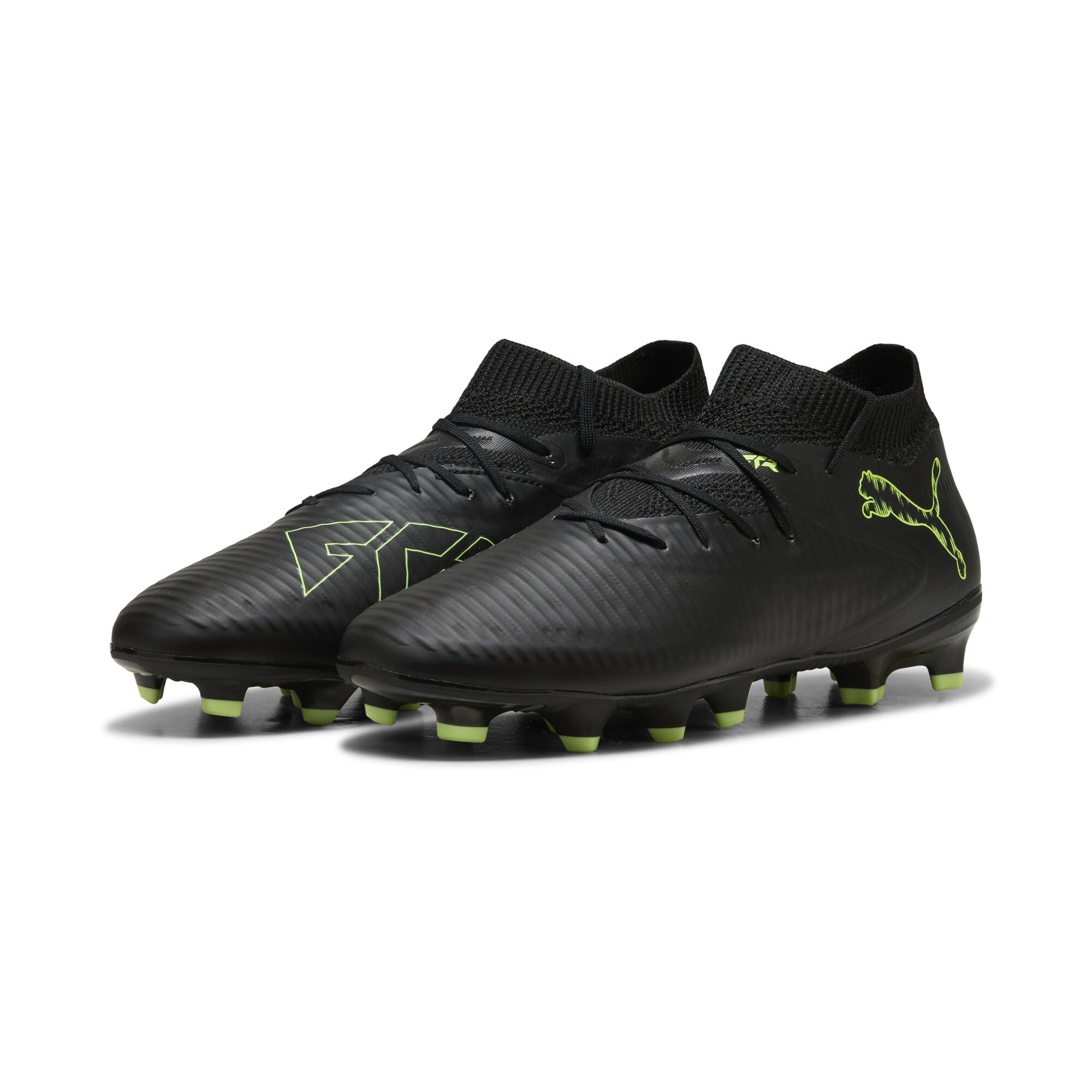 PUMA FUTURE 8 PRO FG/AG voetbalschoenen, Groen/Zwart, Maat 34,5 thumbnail 6
