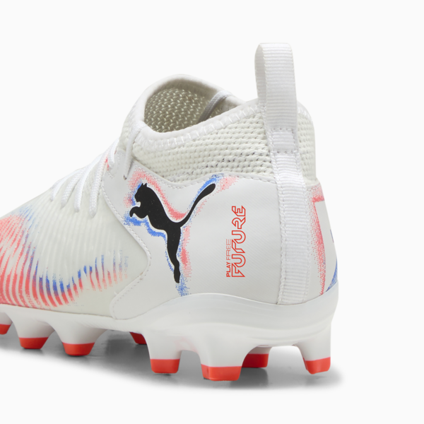 FUTURE 8 MATCH FG/AG Football Boots Youth, PUMA White-PUMA Black-Glowing Red, large-ZAF