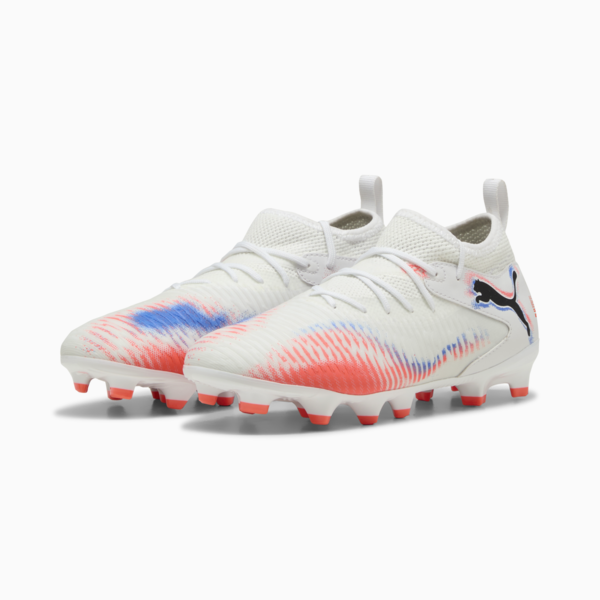 FUTURE 8 MATCH FG/AG Football Boots Youth, PUMA White-PUMA Black-Glowing Red, large-ZAF