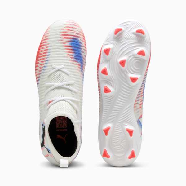 FUTURE 8 MATCH FG/AG Football Boots Youth, PUMA White-PUMA Black-Glowing Red, large-ZAF