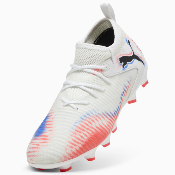 FUTURE 8 MATCH FG/AG Football Boots Youth, PUMA White-PUMA Black-Glowing Red, large-ZAF