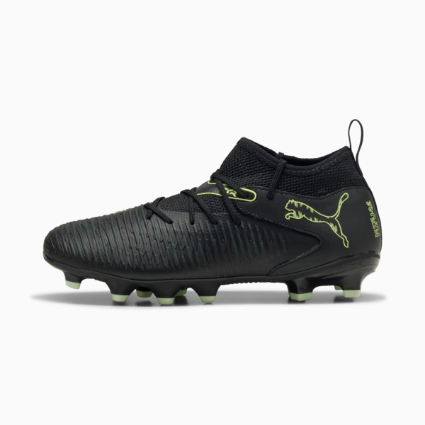 FUTURE 8 MATCH FG/AG Football Boots Youth, PUMA Black-Fizzy Light-Green Terrain, large-ZAF