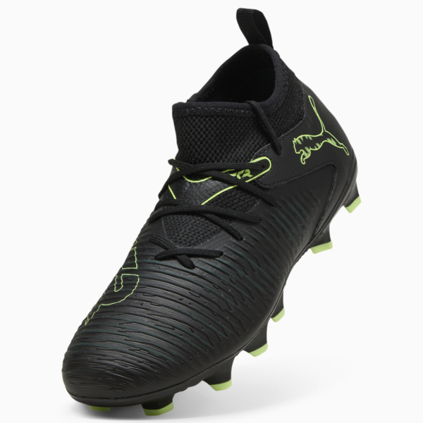 FUTURE 8 MATCH FG/AG Football Boots Youth, PUMA Black-Fizzy Light-Green Terrain, large-ZAF