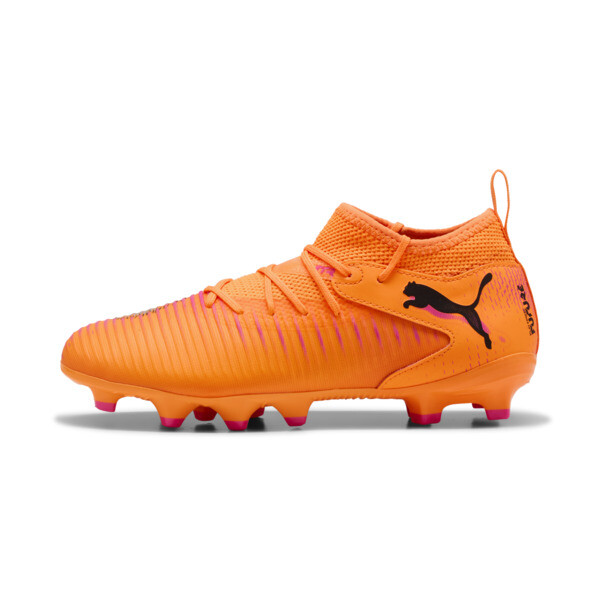 Botines de fútbol PUMA FUTURE 8 MATCH FG/AG juveniles En Heat Fire/Negro/Ravish