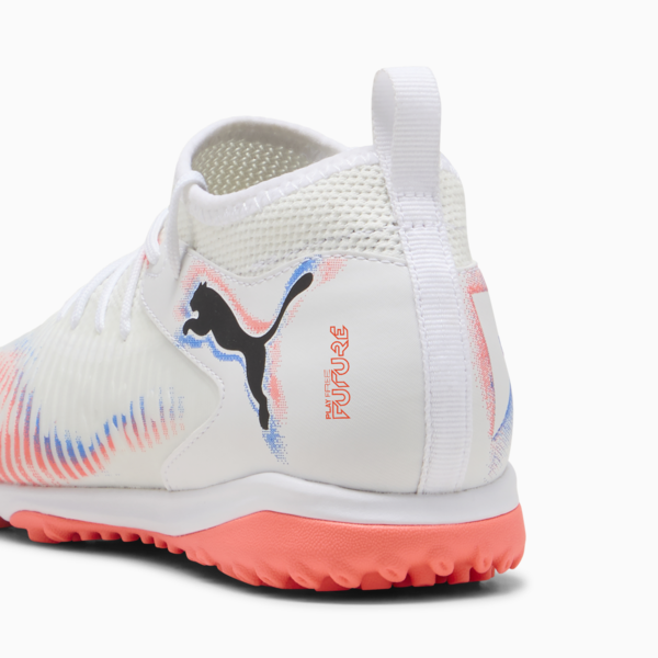 Botines de fútbol FUTURE 8 MATCH TT Mid juveniles, PUMA White-PUMA Black-Glowing Red, large-ARG
