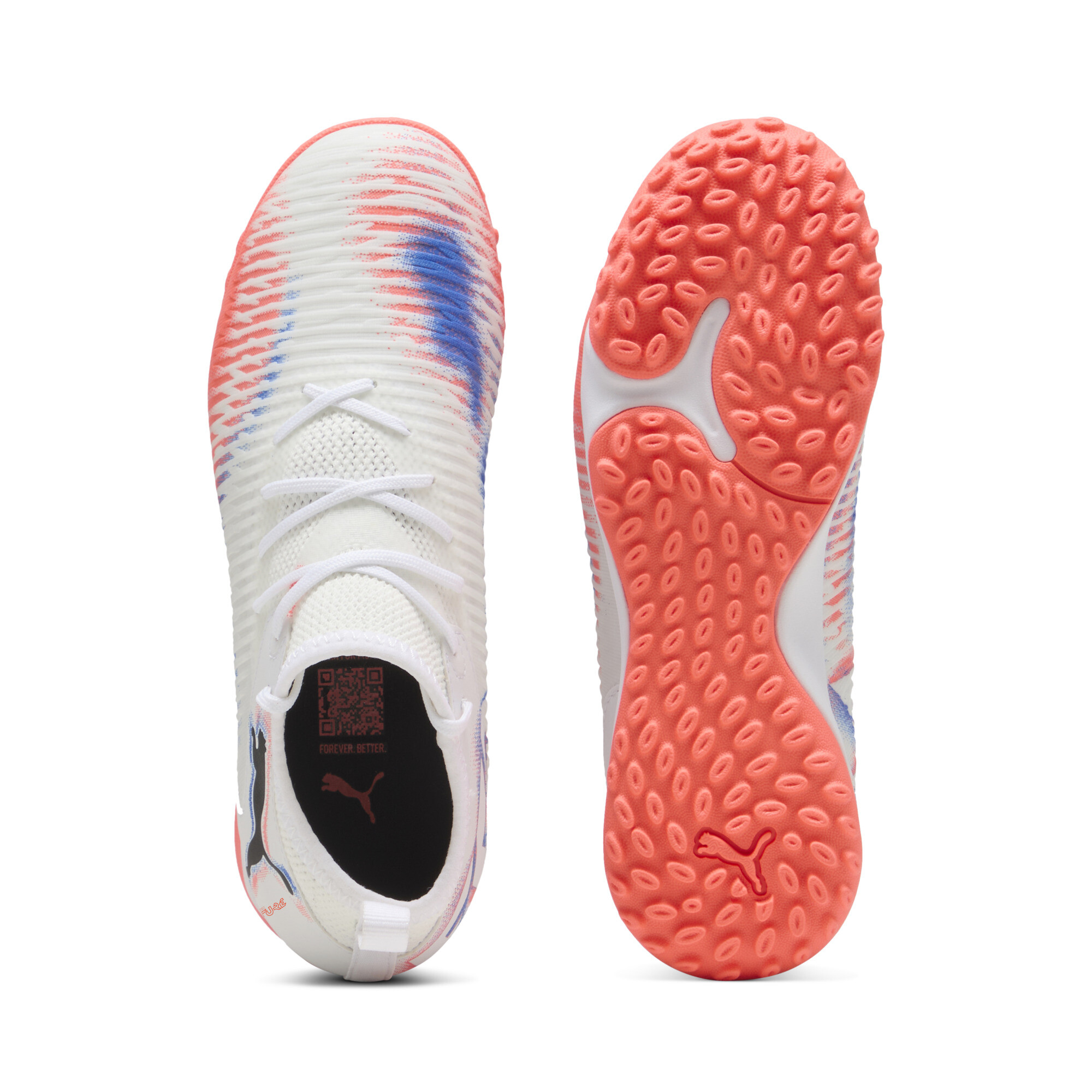 PUMA FUTURE MATCH TT Mid voetbalschoenen, Zwart/Rood/Wit, Maat 35 thumbnail 4