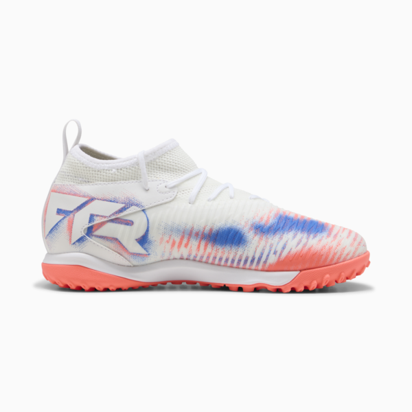 Botines de fútbol FUTURE 8 MATCH TT Mid juveniles, PUMA White-PUMA Black-Glowing Red, large-ARG