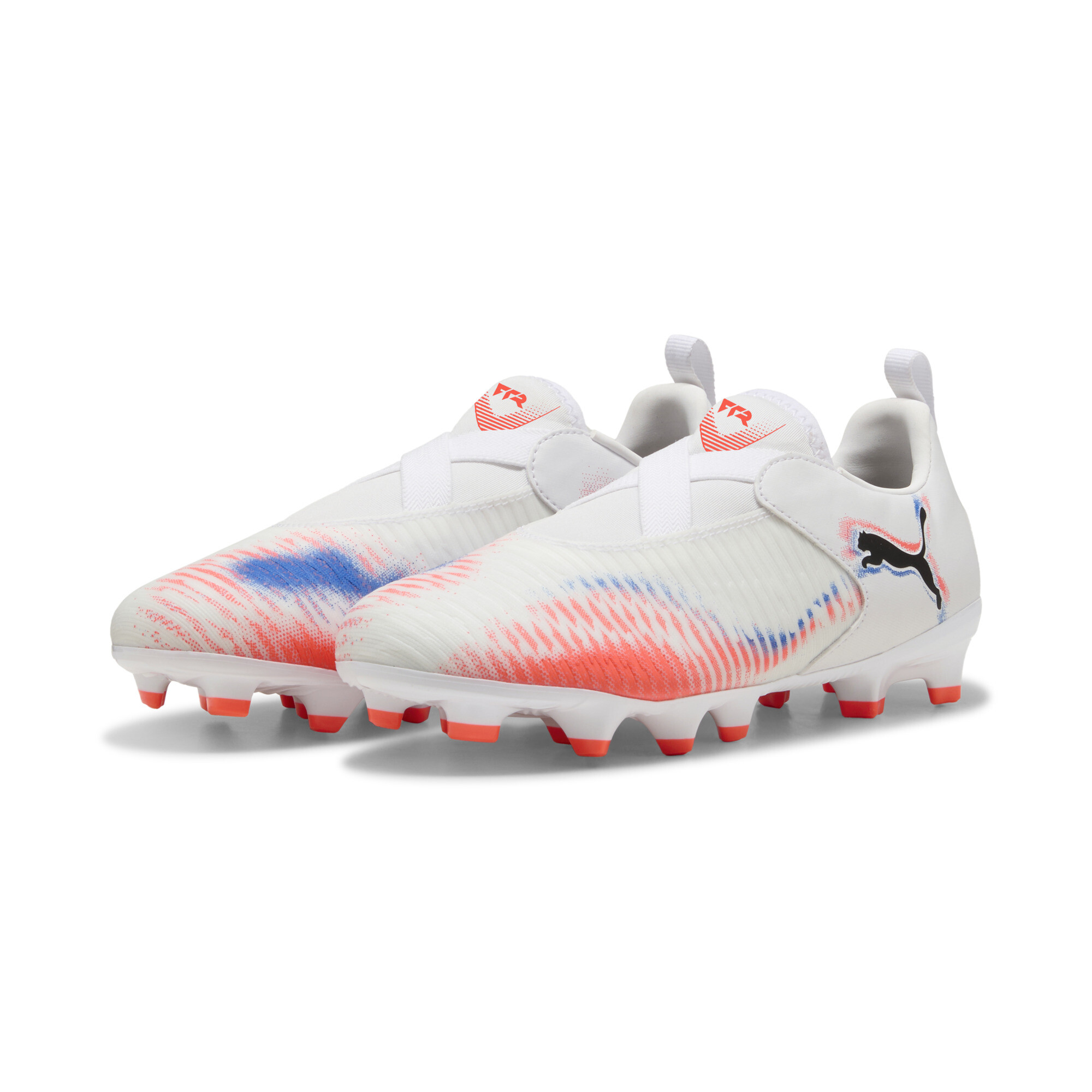 PUMA FUTURE 8 MATCH FG/AG voetbalschoenen zonder veters, Zwart/Rood/Wit, Maat 29 thumbnail 6