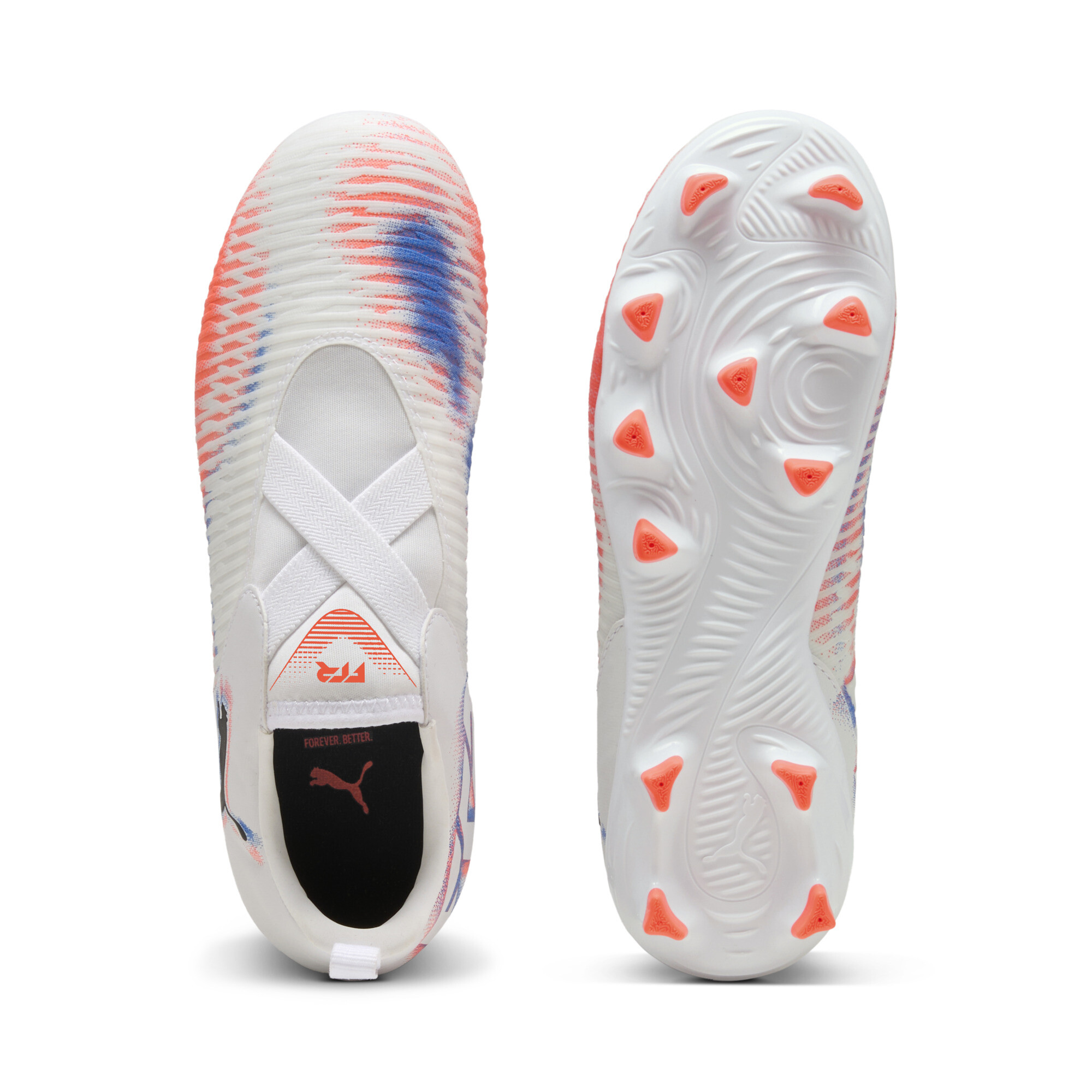 PUMA FUTURE 8 MATCH FG/AG voetbalschoenen zonder veters, Zwart/Rood/Wit, Maat 29 thumbnail 4