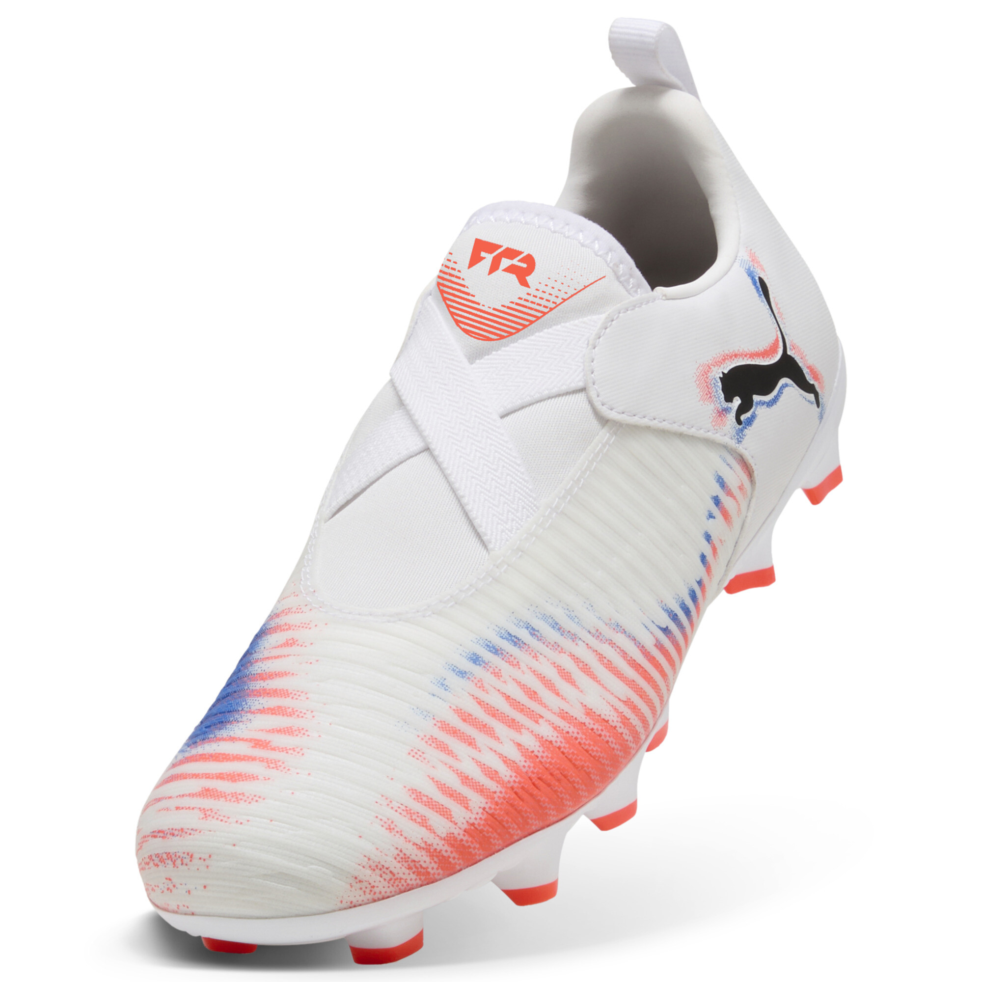 PUMA FUTURE 8 MATCH FG/AG voetbalschoenen zonder veters, Zwart/Rood/Wit, Maat 29 thumbnail 2