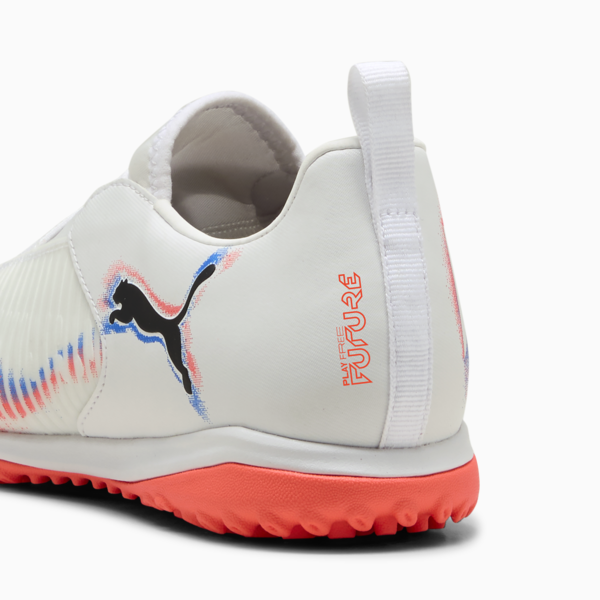 Tacos de fútbol FUTURE 8 MATCH TT Laceless Mid para adolescentes, PUMA White-PUMA Black-Glowing Red, large-MEX