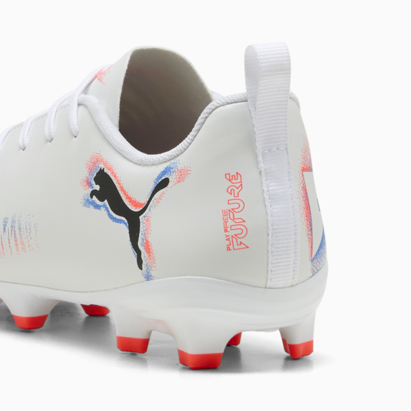 FUTURE 8 PLAY FG/AG Football Boots Youth, PUMA White-PUMA Black-Glowing Red, large-ZAF