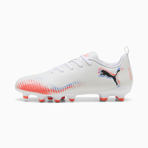 FUTURE 8 PLAY FG/AG Football Boots Youth, PUMA White-PUMA Black-Glowing Red, large-ZAF