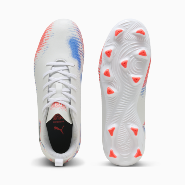 FUTURE 8 PLAY FG/AG Football Boots Youth, PUMA White-PUMA Black-Glowing Red, large-ZAF