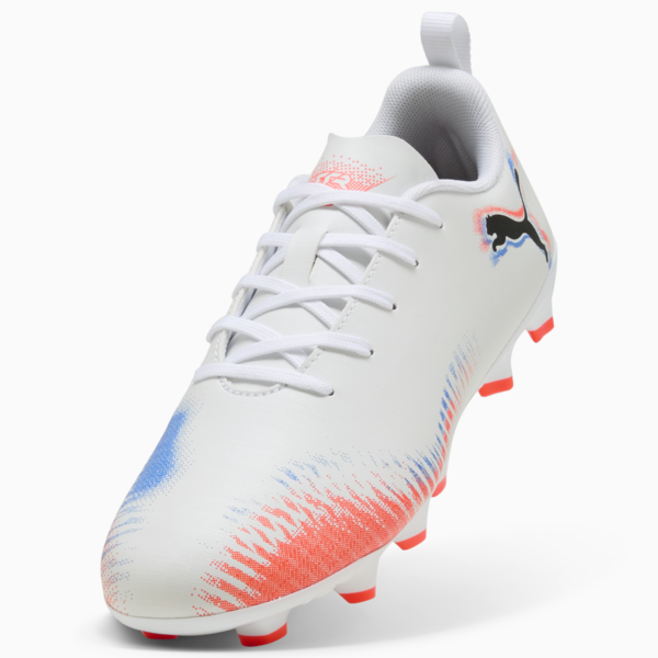 FUTURE 8 PLAY FG/AG Football Boots Youth, PUMA White-PUMA Black-Glowing Red, large-ZAF