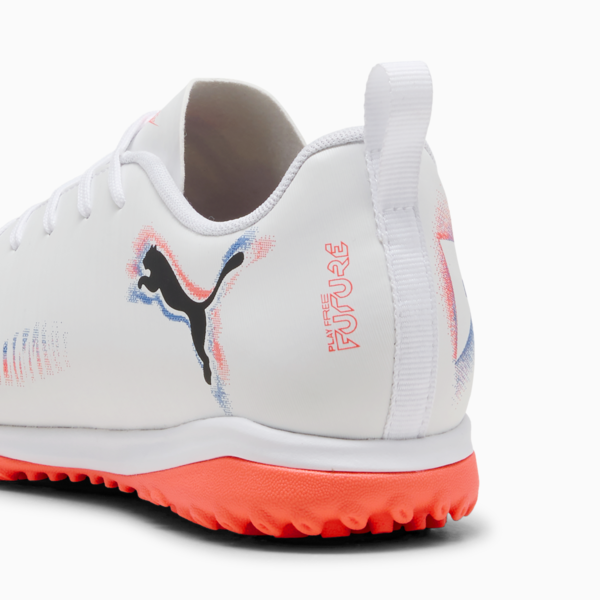 FUTURE 8 PLAY TT Mid Football Boots Youth, PUMA White-PUMA Black-Glowing Red, large-MEX