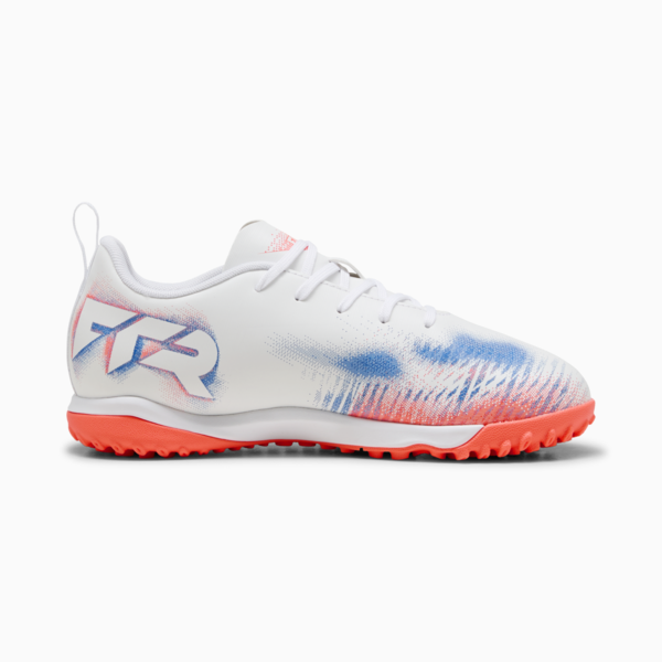 FUTURE 8 PLAY TT Mid Football Boots Youth, PUMA White-PUMA Black-Glowing Red, large-MEX