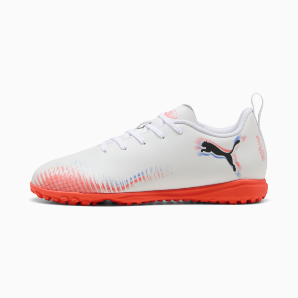 FUTURE 8 PLAY TT Football Boots Youth, PUMA White-PUMA Black-Glowing Red, large-ZAF