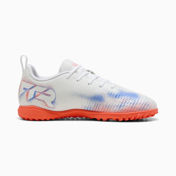 Tacos de fútbol adolescente FUTURE 8 PLAY TT para adolescentes, PUMA White-PUMA Black-Glowing Red, large-MEX