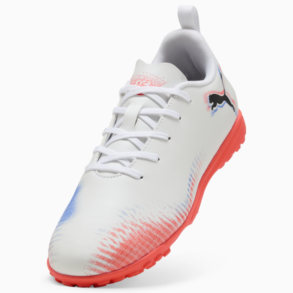 FUTURE 8 PLAY TT Football Boots Youth, PUMA White-PUMA Black-Glowing Red, large-ZAF