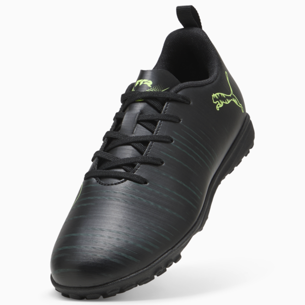 FUTURE 8 PLAY TT Football Boots Youth, PUMA Black-Fizzy Light-Green Terrain, large-ZAF