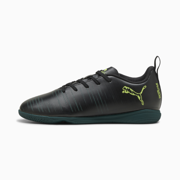 Tacos de fútbol FUTURE 8 PLAY para adolescentes, PUMA Black-Fizzy Light-Green Terrain, large-MEX