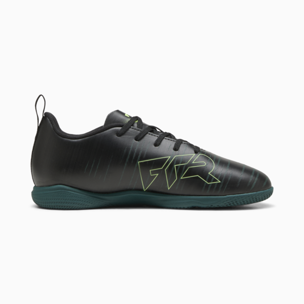 Tacos de fútbol FUTURE 8 PLAY para adolescentes, PUMA Black-Fizzy Light-Green Terrain, large-MEX