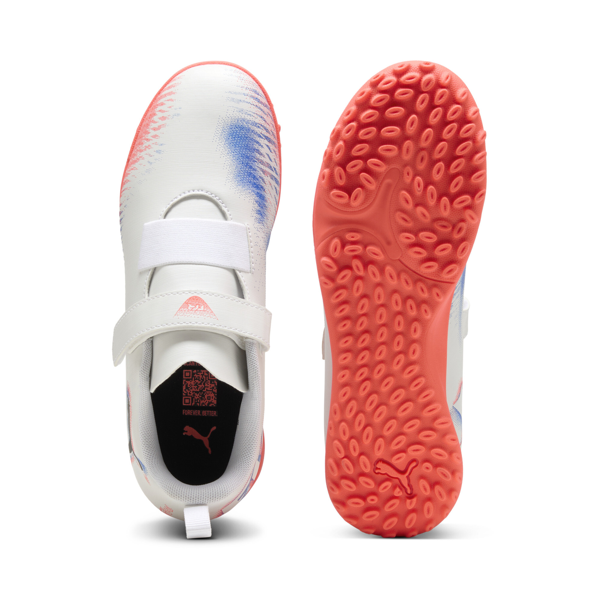 PUMA FUTURE 8 PLAY TT voetbalschoenen, Zwart/Rood/Wit, Maat 33 thumbnail 4