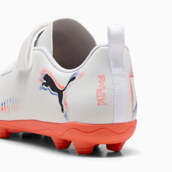 Tacos de fútbol FUTURE 8 PLAY FG/AG para niños, PUMA White-PUMA Black-Glowing Red, large-MEX