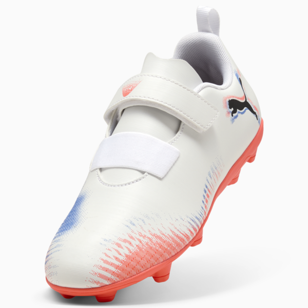 Tacos de fútbol FUTURE 8 PLAY FG/AG para niños, PUMA White-PUMA Black-Glowing Red, large-MEX