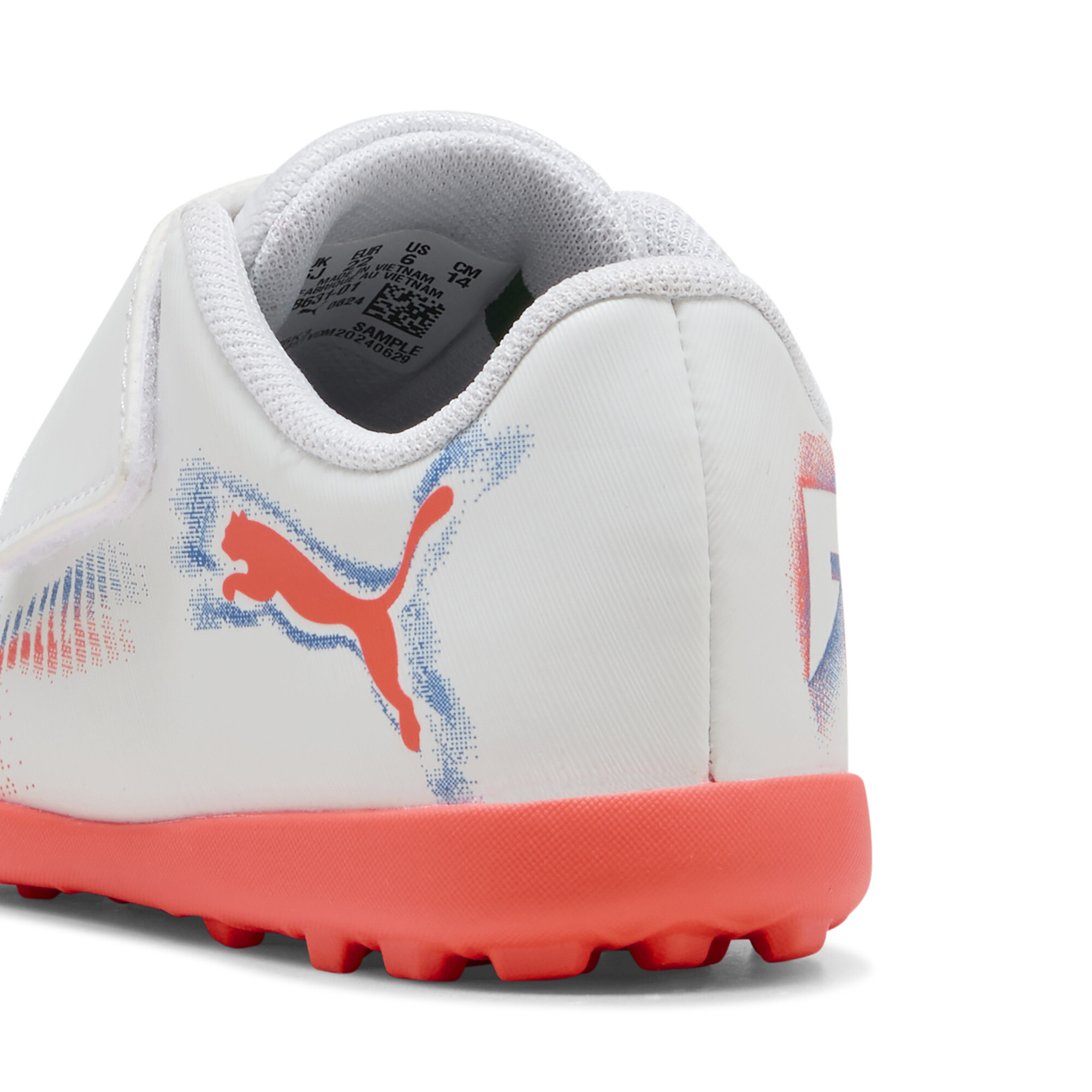 PUMA FUTURE 8 PLAY TT voetbalschoenen, Zwart/Rood/Wit, Maat 21 thumbnail 5