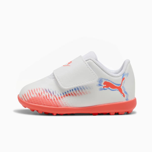 Tacos de fútbol FUTURE 8 PLAY TT para bebés, PUMA White-PUMA Black-Glowing Red, large-MEX