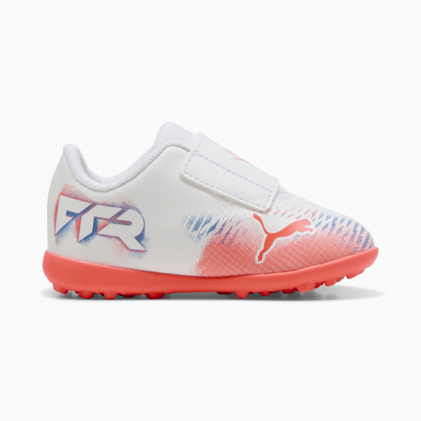 Tacos de fútbol FUTURE 8 PLAY TT para bebés, PUMA White-PUMA Black-Glowing Red, large-MEX