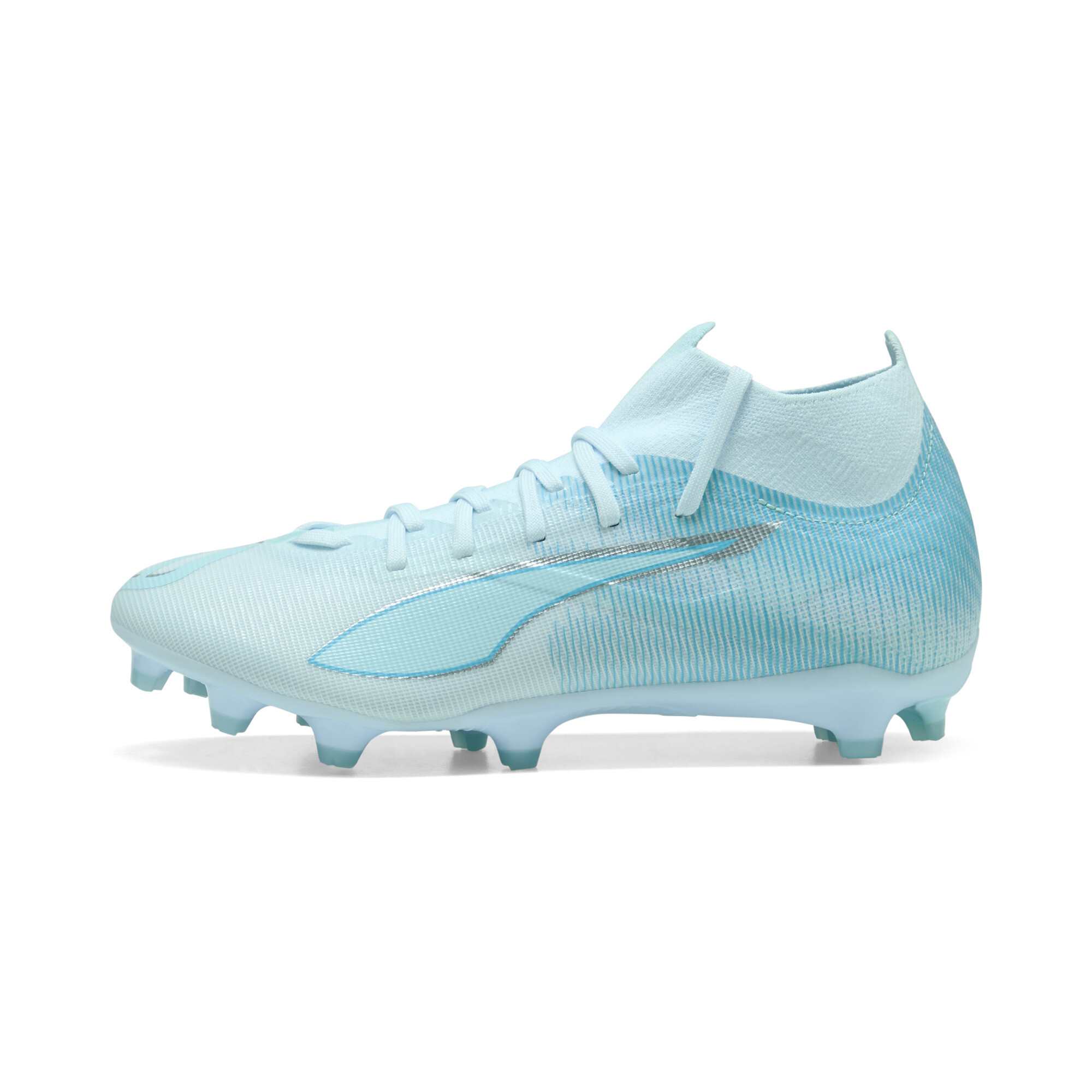 Puma ULTRA 5 MATCH+ LIGHT UP FG/AG Fußballschuhe Damen | Icy Blue/Light Aqua | Größe: 36