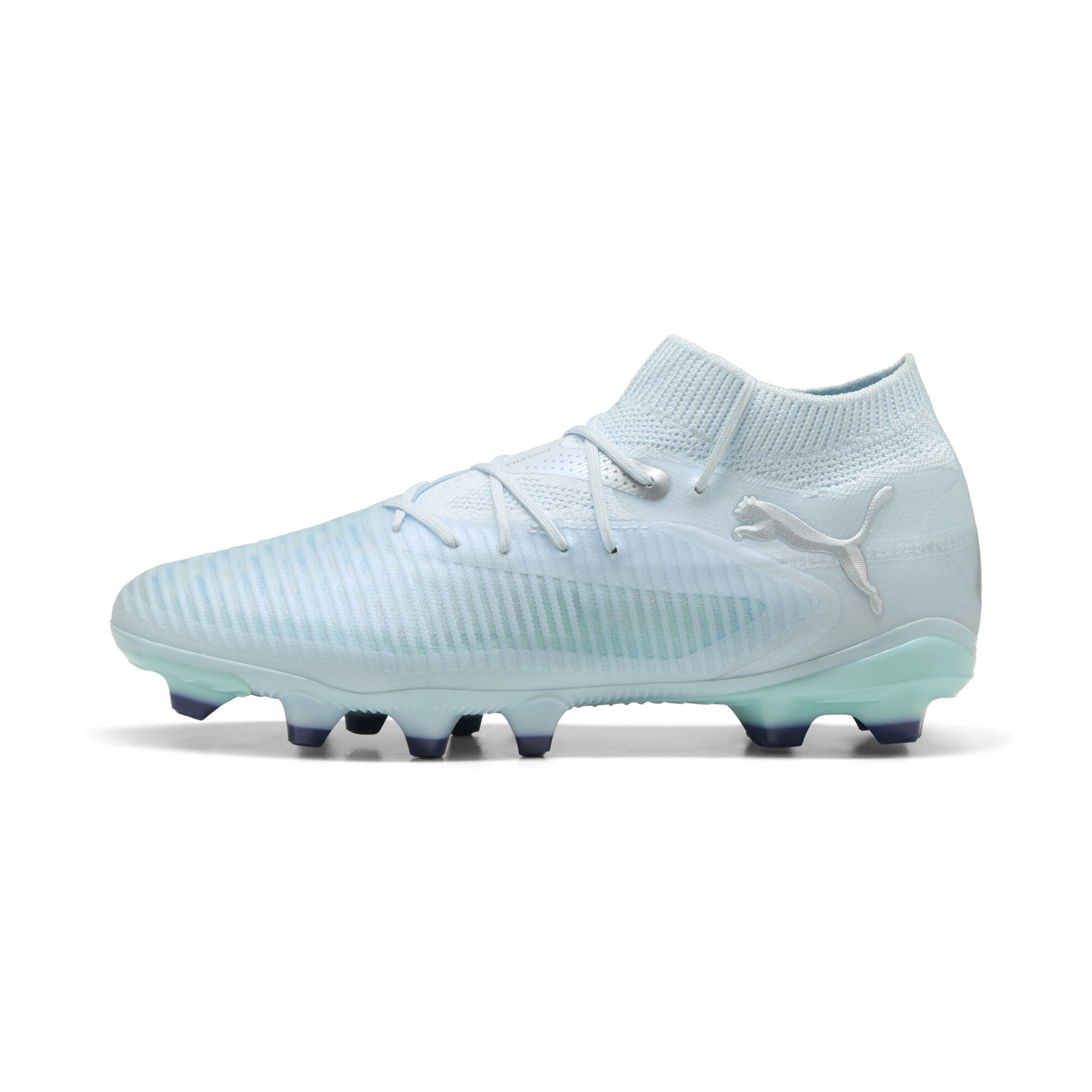 Puma FUTURE 8 PRO LIGHT UP FG/AG Fußballschuhe Damen | Icy Blue/Light Aqua/White | Größe: 36