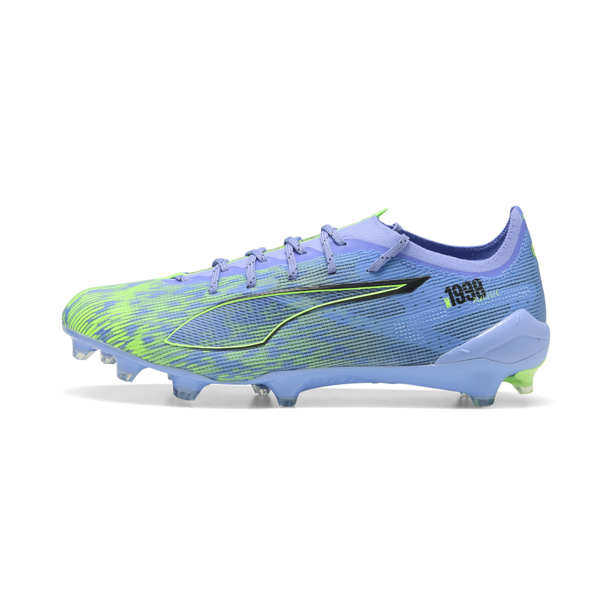 Puma ULTRA 5 ULTIMATE CHASING THE DREAM FG Fußballschuhe Unisex | Elektro Purple/Green Glare/Black | Größe: 41