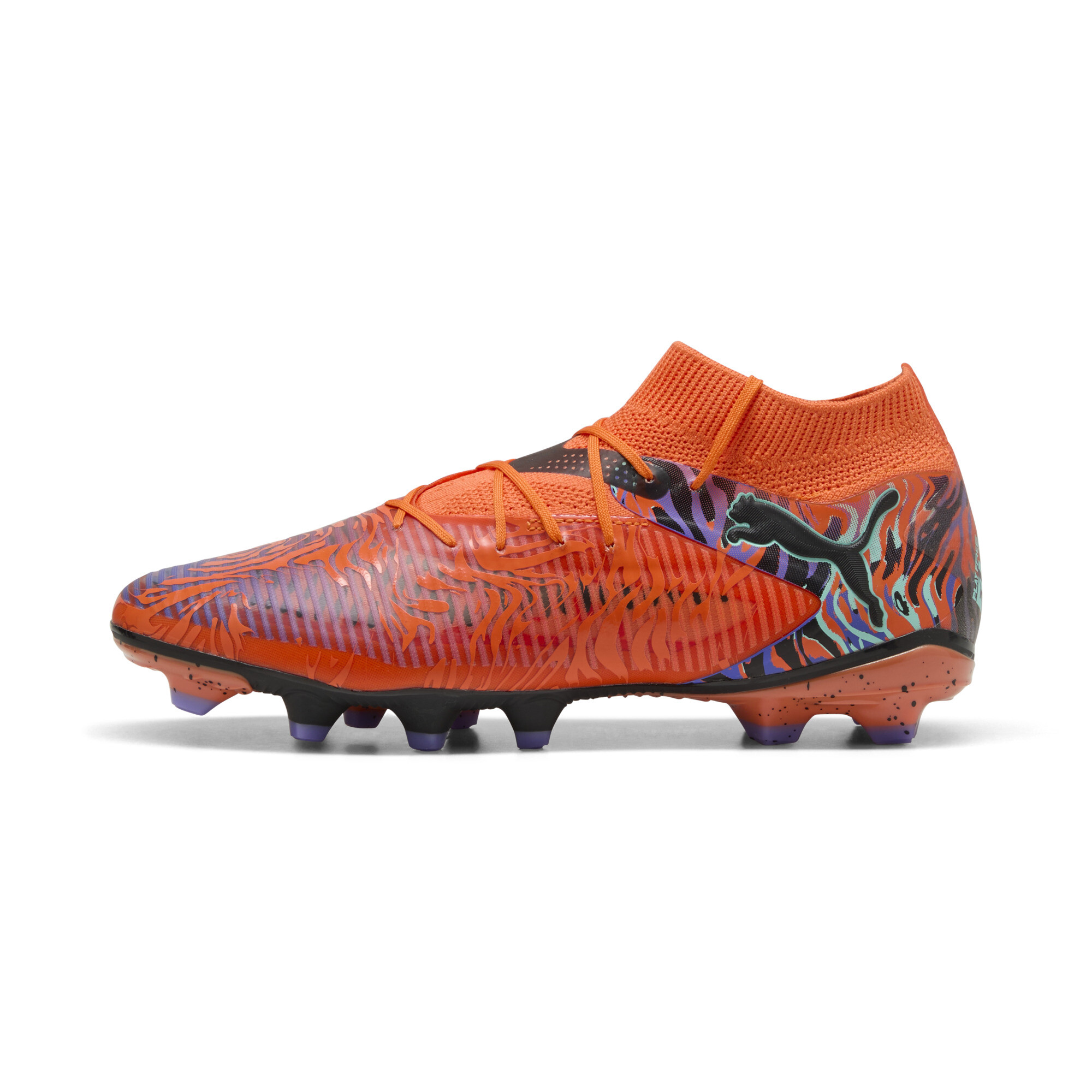 Puma FUTURE 8 PRO CREATIVITY FG/AG Fußballschuhe Unisex | Orange Poppy/Dark Amethyst/Electric Peppermint | Größe: 44