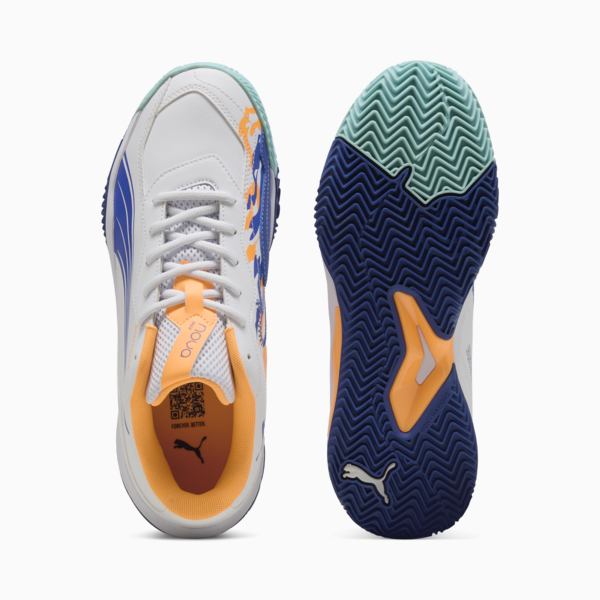 Zapatillas de pádel NOVA SMASH para adultos, PUMA White-Vivid Blue-Heat Fire-PUMA Black, large-ARG