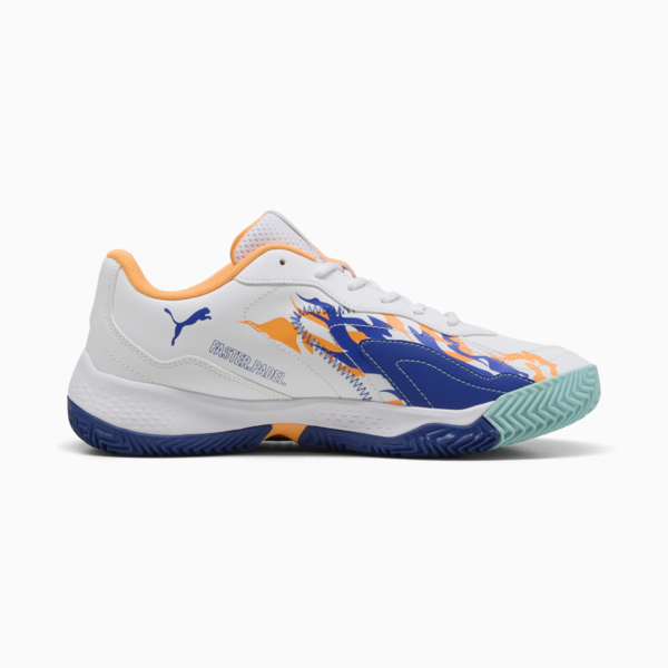 Zapatillas de pádel NOVA SMASH para adultos, PUMA White-Vivid Blue-Heat Fire-PUMA Black, large-ARG