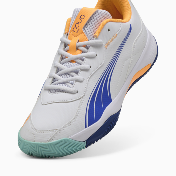 Zapatillas de pádel NOVA SMASH para adultos, PUMA White-Vivid Blue-Heat Fire-PUMA Black, large-ARG