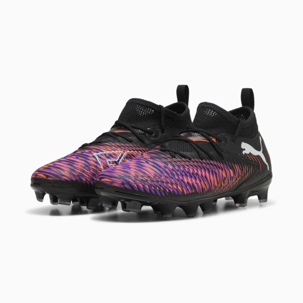 Botines de fútbol FUTURE 8 MATCH FG/AG juvenil, PUMA Black-PUMA White-Glowing Red, large-ARG
