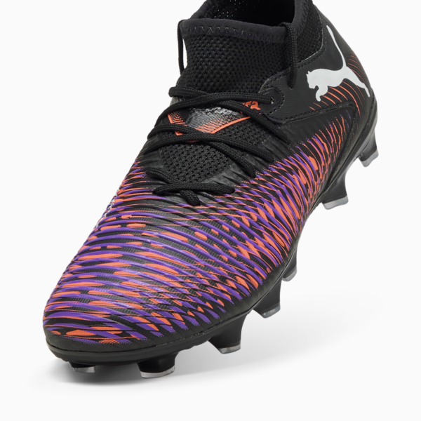 Botines de fútbol FUTURE 8 MATCH FG/AG juvenil, PUMA Black-PUMA White-Glowing Red, large-ARG
