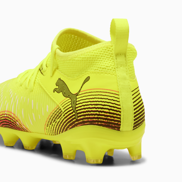 Botines de fútbol FUTURE 8 MATCH FG/AG juvenil, Yellow Alert-PUMA Black-Sun Struck, large-ARG