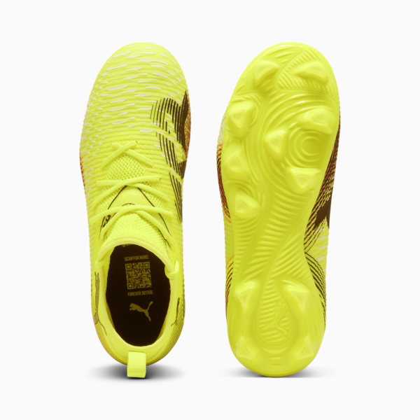 Botines de fútbol FUTURE 8 MATCH FG/AG juvenil, Yellow Alert-PUMA Black-Sun Struck, large-ARG