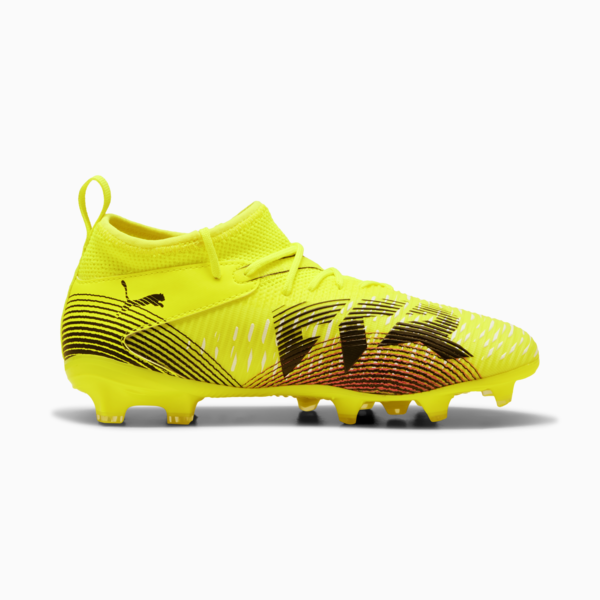 Botines de fútbol FUTURE 8 MATCH FG/AG juvenil, Yellow Alert-PUMA Black-Sun Struck, large-ARG