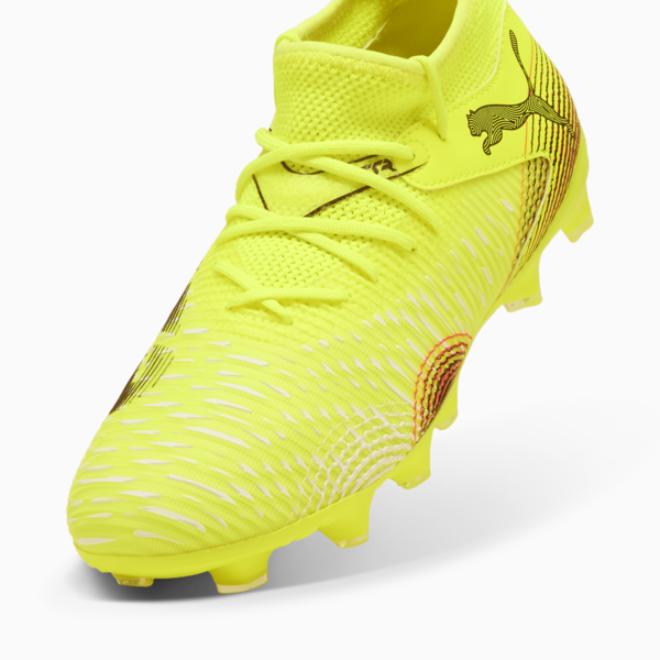 Botines de fútbol FUTURE 8 MATCH FG/AG juvenil, Yellow Alert-PUMA Black-Sun Struck, large-ARG