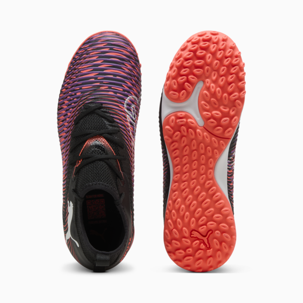 Botines de fútbol FUTURE 8 MATCH TT+ Mid juvenil, PUMA Black-PUMA White-Glowing Red, large-ARG